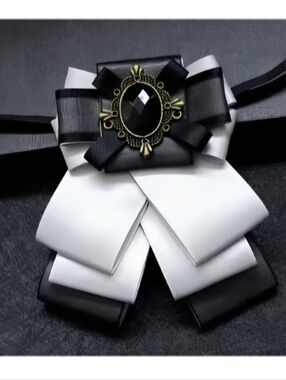 NEW MEN WHITE Retro Stlye BRITISH Bow TIE